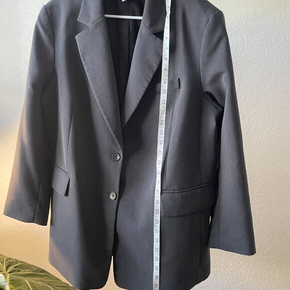 H&M Womens Oversized Twill Blazer Size L - Picture 3 of 6